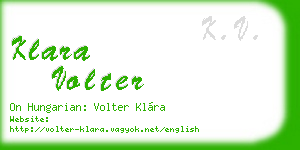 klara volter business card